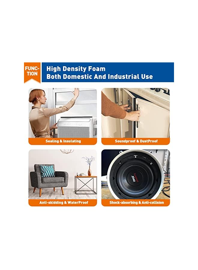 PROMASS Foam Insulation Tape Self Adhesive, 3 Rolls 6mm(W) x 3mm(T) Total 15M Long, Draught Excluder Tape for Doors, Window Seal Strip for Gap Seal, Anti-Collision, Weatherproof, Gap Sealing(A-6mm*3mm*15m) - Image 5