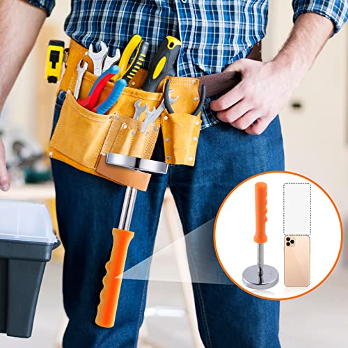 Rechabite Magnetic Sweeper Telescoping Pick-up Tool, Thickened Pole, 35LB Magnet Stick Screws Parts Finder, Pickup Nails, Screws, and Metal Picker, Orange Handle - Image 5