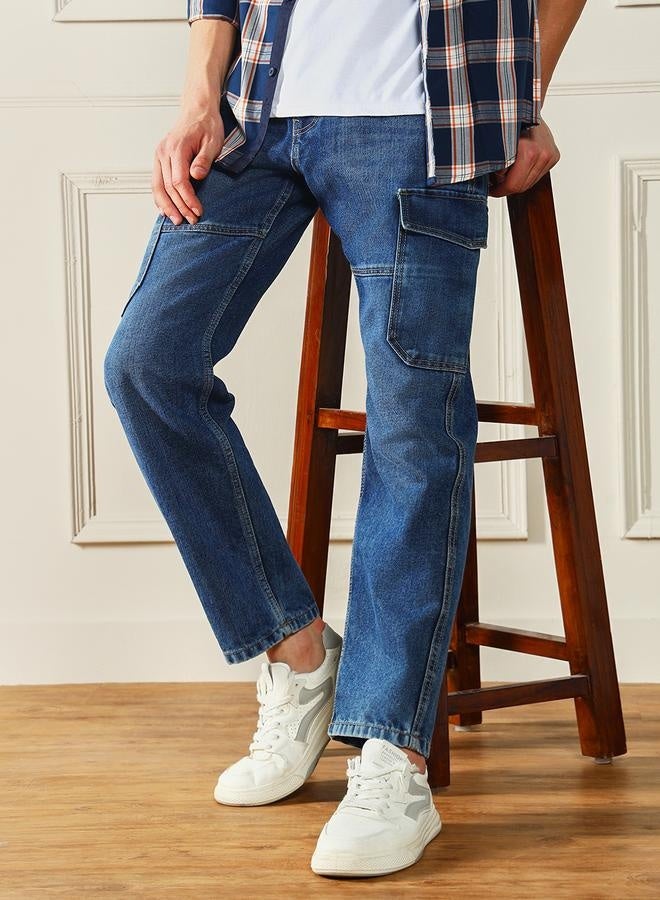 Dennis Lingo Men’s Dark Blue Relaxed Fit Jeans  - Image 3