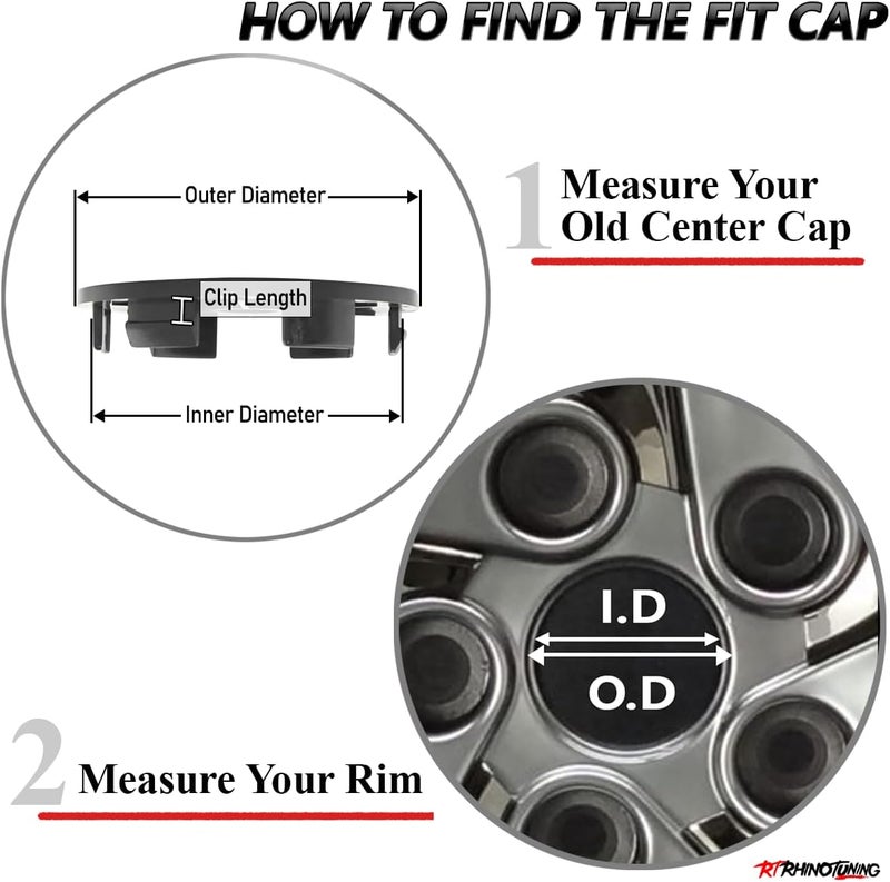 RTrhinoTuning 4PCS 62mm Wheel Center Caps - Image 5