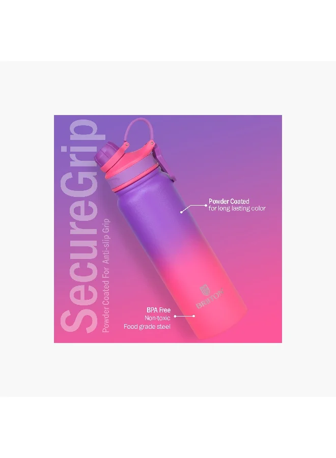 Briiton Water bottle -800Ml Double wall (stainless steel) Insulated Bottle-keeps Hot and Cold