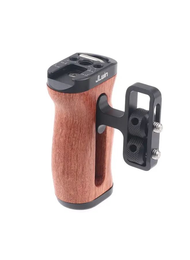 Universal Camera Side Handle With Cold Shoe For Sony Canon Nikon DSLR Wooden Handgrip - Image 2