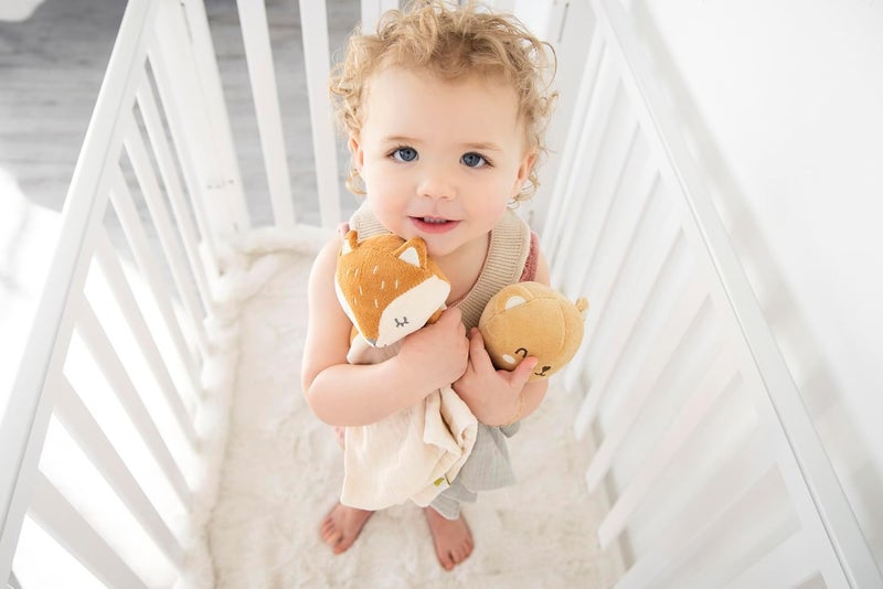 Pearhead Fox Security Blanket Soft Baby Lovey for Babies Snuggle Toy Stuffed Animal Newborn Infant and Toddler Security Toy Baby Boy or Baby Girl Lovie New Baby Gift Cotton Muslin Fox Lovey - Image 4