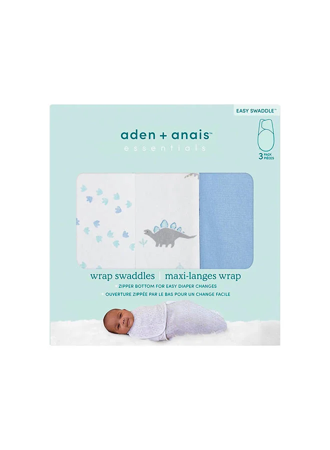 aden + anais Essentials Easy Wrap Swaddle, Cotton Knit Baby Wrap, Newborn Wearable Swaddle Sleep Sack