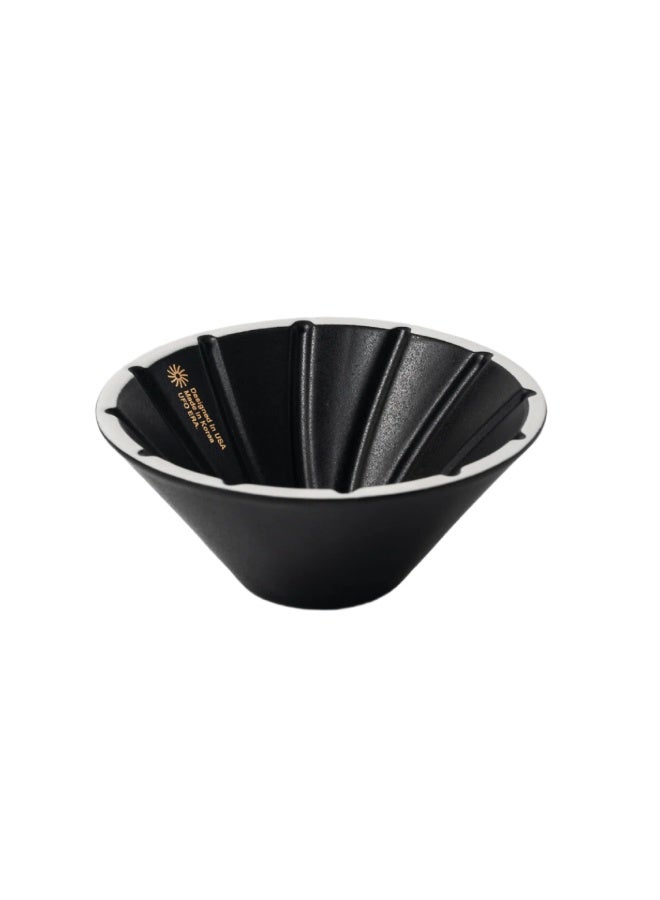 UFO Ceramic Black Dripper – 80º Conical Angle, Variable Wall Thickness, Air Channel Technology, Hand Wash Recommended, Compatible with Sibarist UFO Filters - Image 1