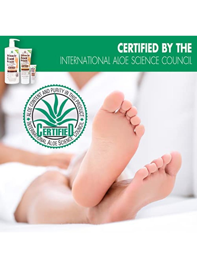 Miracle of Aloe Miracle Foot Repair Cream 8 oz 1 oz Miracle Hand Repair Healing Aloe Vera Lotions for Dry Cracked Hands and Feet 8 oz Foot Cream 1 oz Hand Cream - Image 3