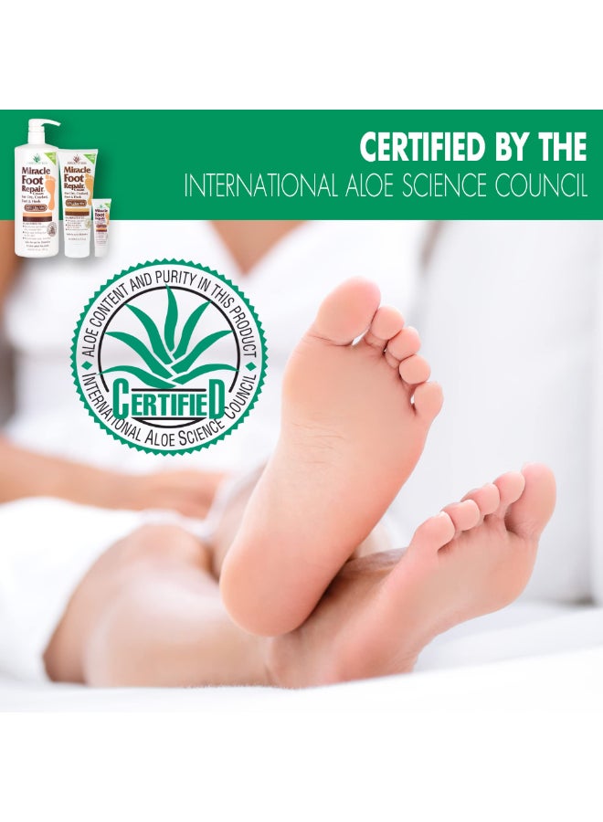 Miracle of Aloe Miracle Foot Repair Cream 8 oz 1 oz Miracle Hand Repair Healing Aloe Vera Lotions for Dry Cracked Hands and Feet 8 oz Foot Cream 1 oz Hand Cream - Image 4