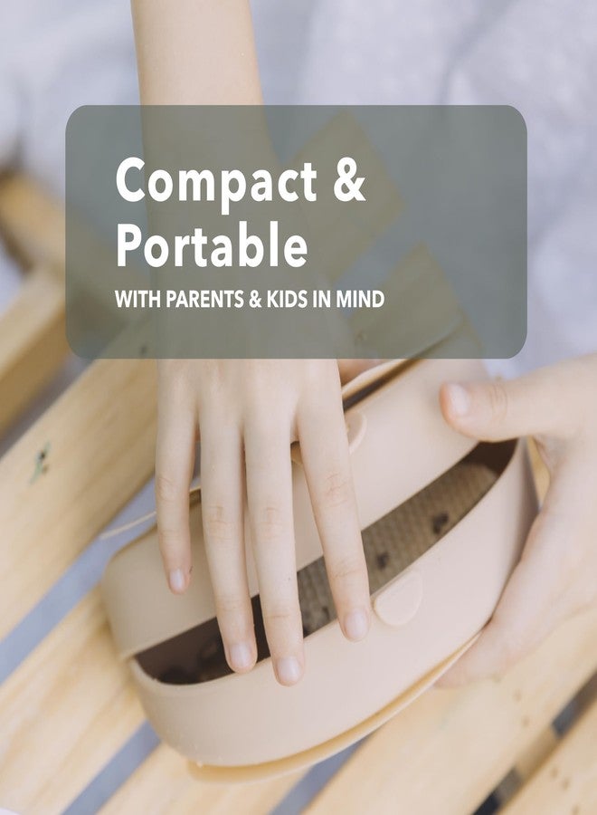 Miniware Baby Travel Plate with Suction - Foldable Silicone Baby Travel Essential to Promote Self-Feeding - Dishwasher Safe, BPA Free, Silicone Baby Plate For On The Go - Eucalyptus Silifold - Image 5