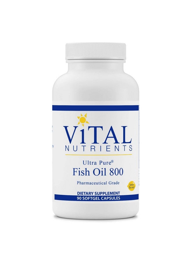 Vital Nutrients Ultra Pure Fish Oil 800 (Pharmaceutical Grade) Hipotency Wild Caught Deep Sea Fish Oil Cardiovascular Support With Epa And Dha 90 Softgels Per Bottle - Image 1