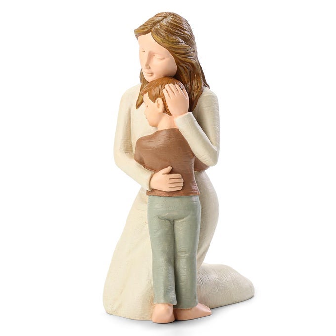 MOTHER AND SON FIGURINES SCULPTED HANDPAINTED MOM AND SON STATUES GIFTS FOR MOTHERS DAY ANNIVERSARY BIRTHDAY