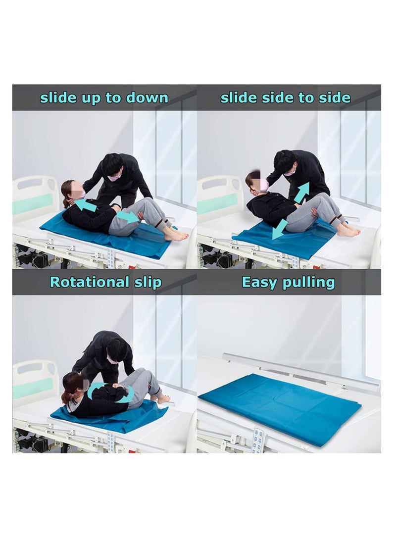 ماكدو وسادات قماش زلق متحركة للمريض، وسادات رعاية متحركة للمريض، وسادات رعاية المسنين، وسادات رعاية المسنين وسادات رعاية المسنين - للسيارات والمركبات والكراسي المتحركة ونقل الأسرّة - المستشفيات والرعاية المنزلية (أزرق، 70 × 70 سم) - Image 2