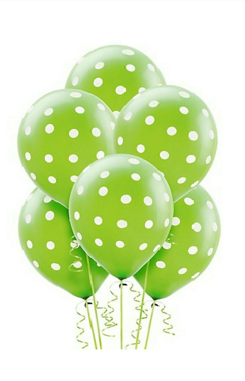 HK Balloons Polka Dot Birthday Party Balloons (Green)- Pack of 25 - Image 3