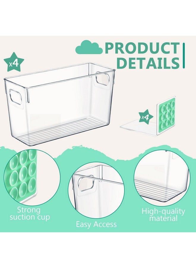 Chunful Chunful 4 Set Breastmilk Storage Containers for Fridge with L-shaped Compressor, Stores up to 12 Breast Milk Bags, for Flattening Breast Milk Bags, Clear Freezer Fridge Organizer Bins Storage 11" Long  - Image 3