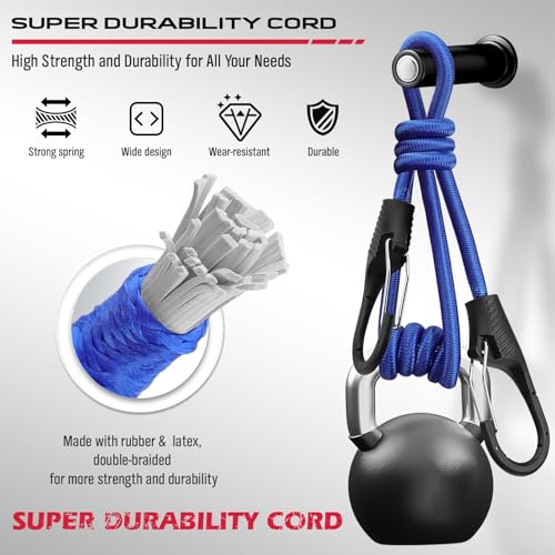 SEDY Heavy Duty Bungee Cords with Hooks 129 PCS, 18", 20", 32", 40" Outdoor Rubber Elastic Rope, 4 Canopy Tarps Clips, Small Bungees Rope with Ball, 100 Zip Ties, Mini Cords Carabiner Hook, Storage Bag - Image 5