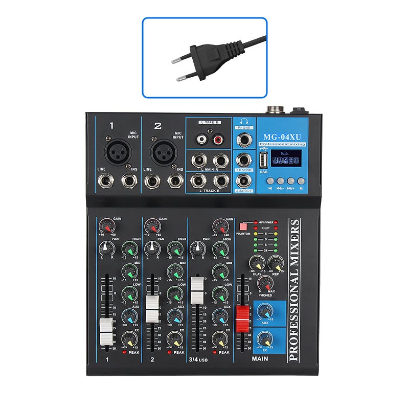7-Way Mixer Professional Stage Singing Audio Live Broadcast Equipment Bluetooth Usb Monitoring Tuning Dj Mixer - Image 1