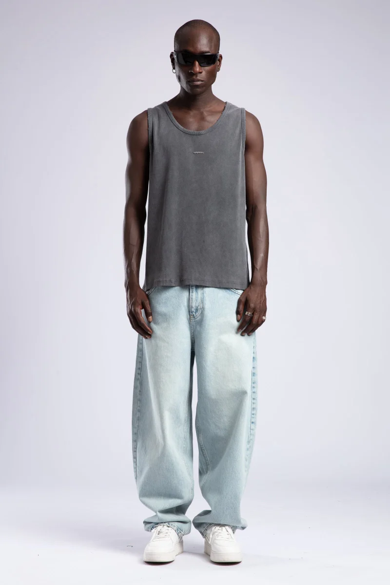 Catch Tank Top with Metal Logo Detail