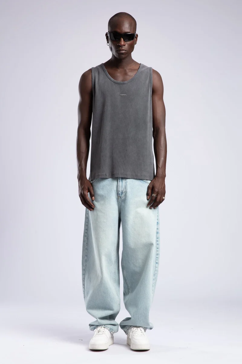 Catch Tank Top with Metal Logo Detail