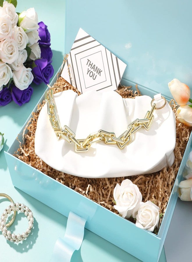 GREEN BEAN Large Gift Box with Lid for Present 13x9.7x3.4 Inches, Baby Blue Magnetic Box with Ribbon, Bridesmaid Proposal, Luxury Gifts Box(Glossy Baby Blue) - Image 3