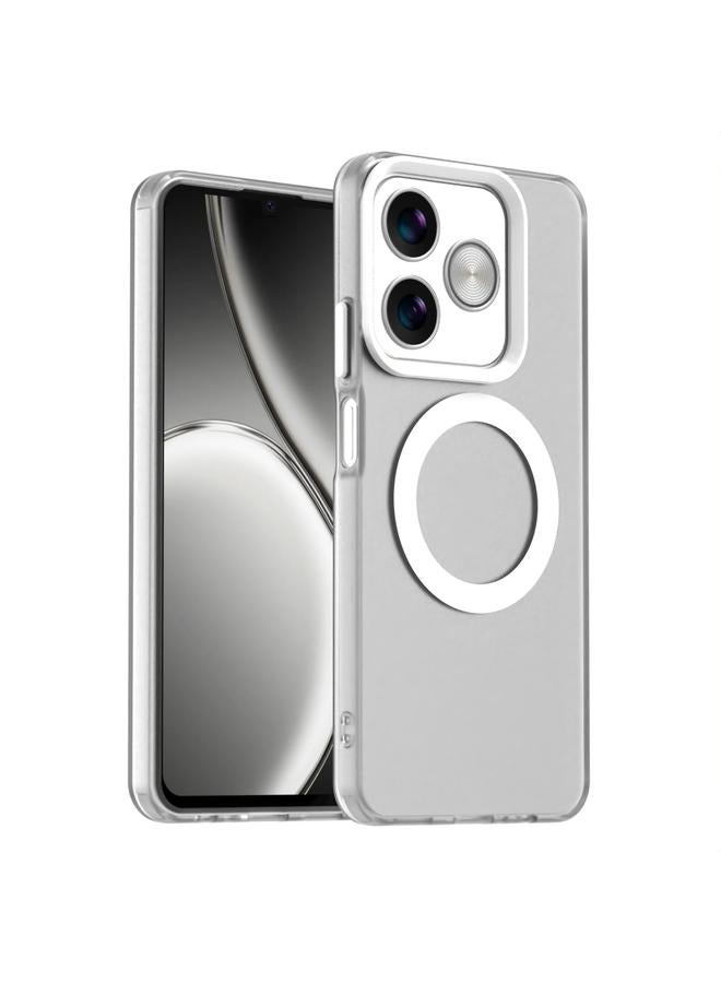 Zaboon For Realme Note 60 Candy Magsafe PC Hybrid TPU Phone Case(White) 