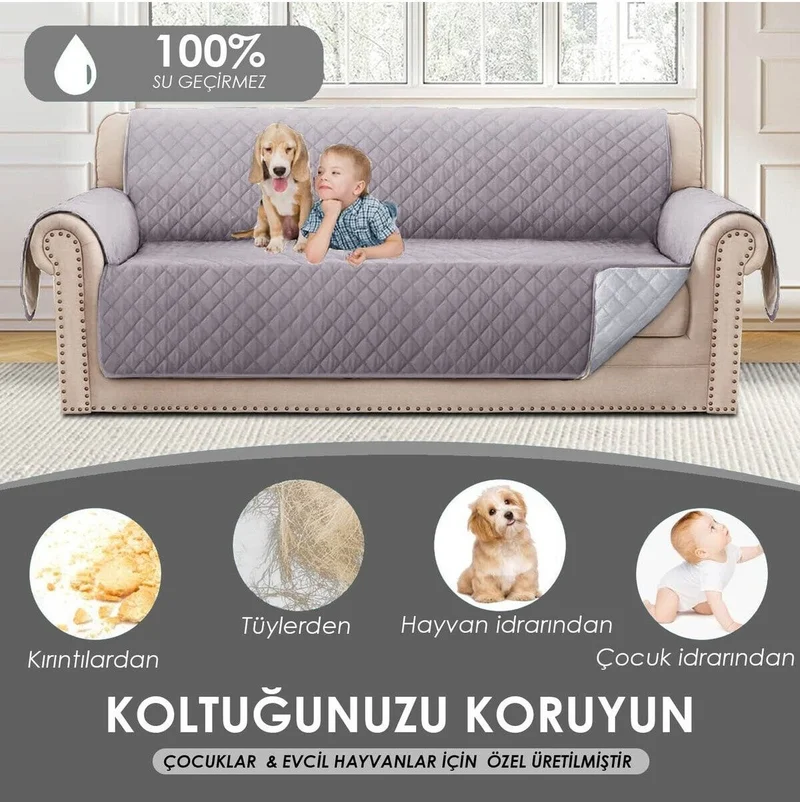 فايند Waterproof Feather Stain Resistant 3+3+1+1 Sofa Cover Set Both Sides Can Be Used Set Sofa Throw