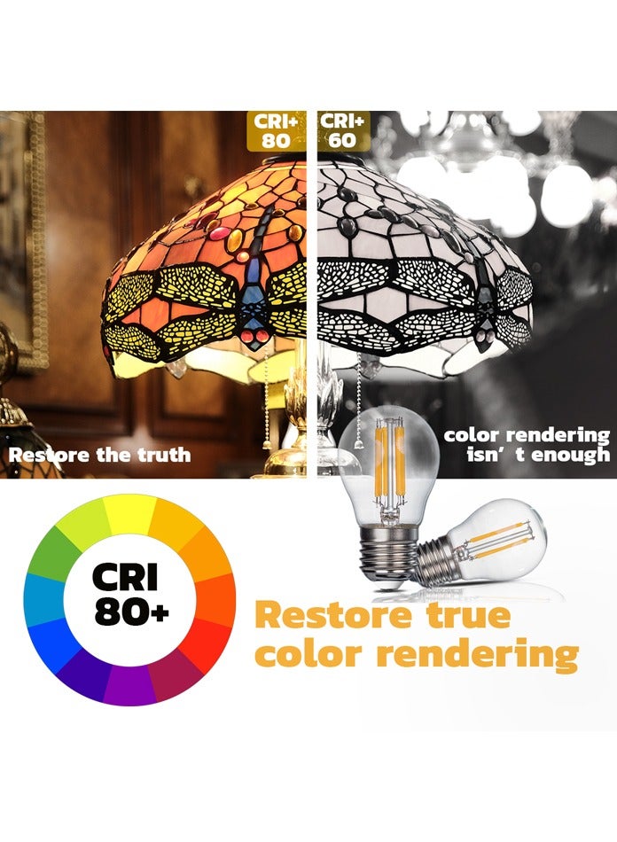 MODI 10-Pcs Value Pack A60 LED Filament Vintage Golf Ball Bulbs, 8W, E27 Base, 750 Lumens, Amber 2700K Warm White, - Image 5