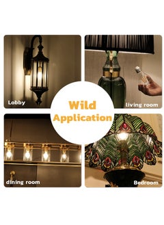 MODI A60 LED Filament Vintage Golf Ball Bulbs, 8W, E27 Base, 750 Lumens, Amber 2700K Warm White, 10-Pcs Value Pack  - Image 5