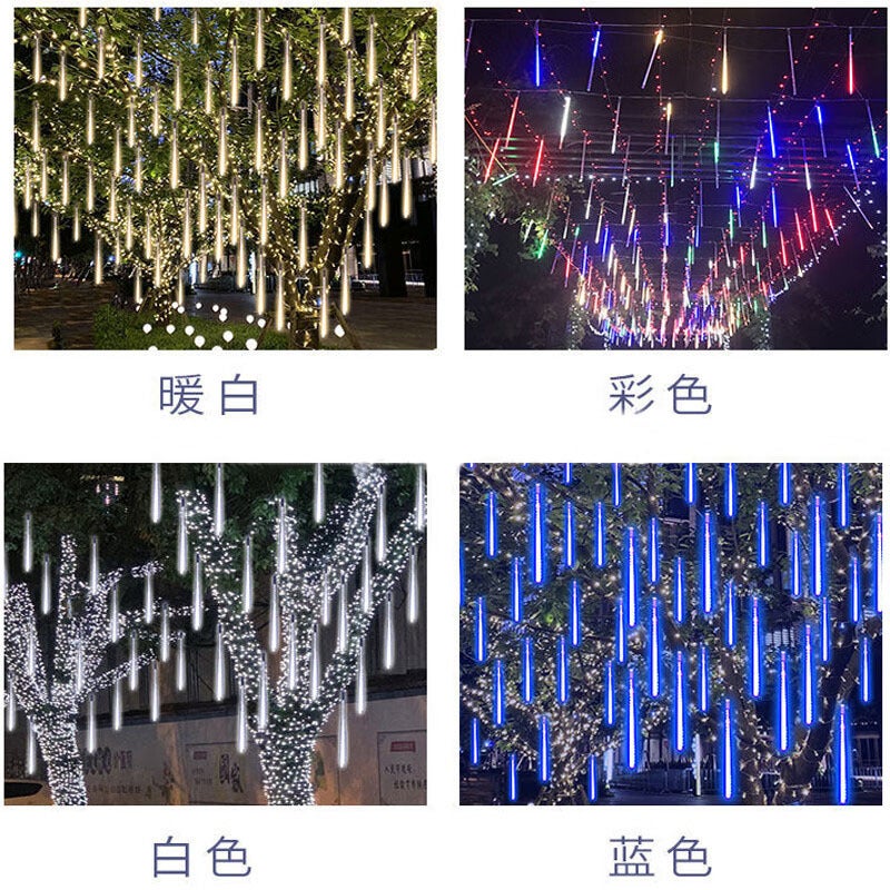 Meteor shower colorful lights wholesale a large number of outdoor atmosphere lights string holiday camping colorful meteor lights room decoration string lights - Image 5