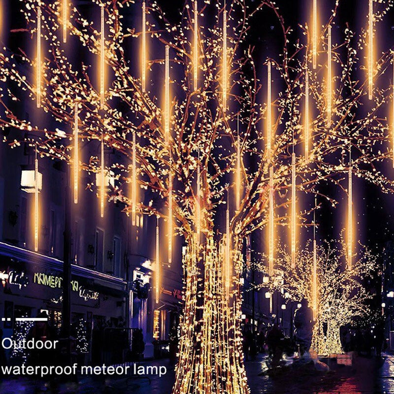 Meteor shower colorful lights wholesale a large number of outdoor atmosphere lights string holiday camping colorful meteor lights room decoration string lights - Image 4