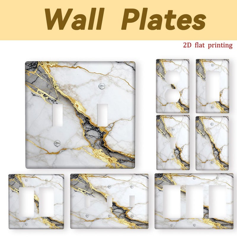 1pc Blank Light Switch Plate Cover 2.76 x 4.5 Inches Easy Snap Installation For Single Double Switches Bathroom Bedroom Modern Decor Gift - Image 1
