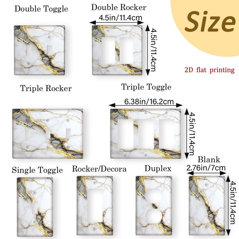 1pc Blank Light Switch Plate Cover 2.76 x 4.5 Inches Easy Snap Installation For Single Double Switches Bathroom Bedroom Modern Decor Gift - Image 3