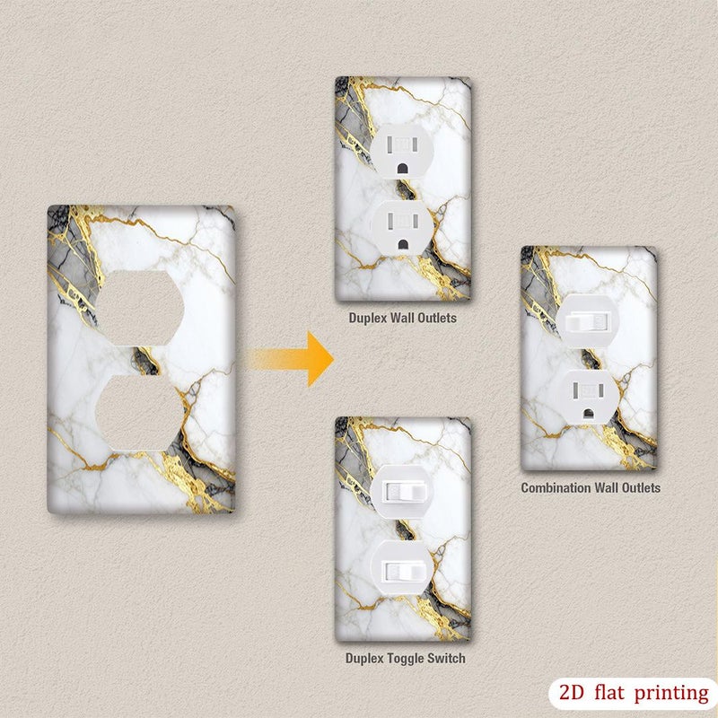 1pc Blank Light Switch Plate Cover 2.76 x 4.5 Inches Easy Snap Installation For Single Double Switches Bathroom Bedroom Modern Decor Gift - Image 2