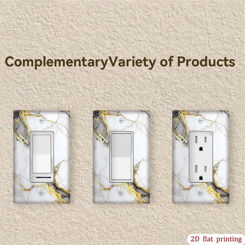 1pc Blank Light Switch Plate Cover 2.76 x 4.5 Inches Easy Snap Installation For Single Double Switches Bathroom Bedroom Modern Decor Gift - Image 4