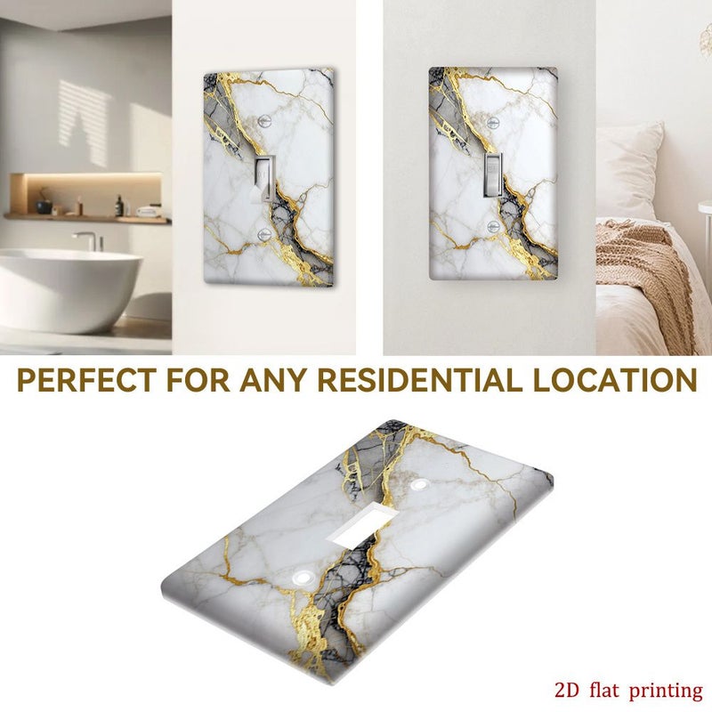 1pc Blank Light Switch Plate Cover 2.76 x 4.5 Inches Easy Snap Installation For Single Double Switches Bathroom Bedroom Modern Decor Gift - Image 5