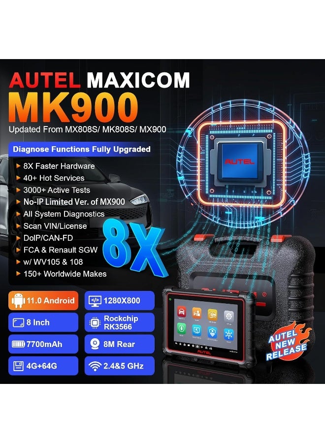Autel Autel Scanner MaxiCOM MK900 - New Version with 3000+ Active Tests and 40+ Services  - Image 3