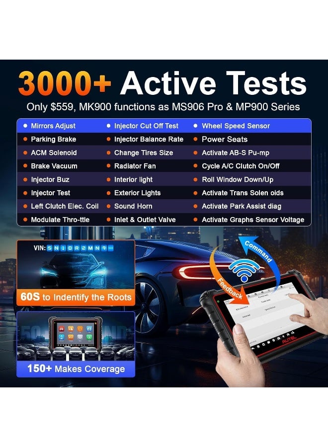 Autel Autel Scanner MaxiCOM MK900 - New Version with 3000+ Active Tests and 40+ Services  - Image 5