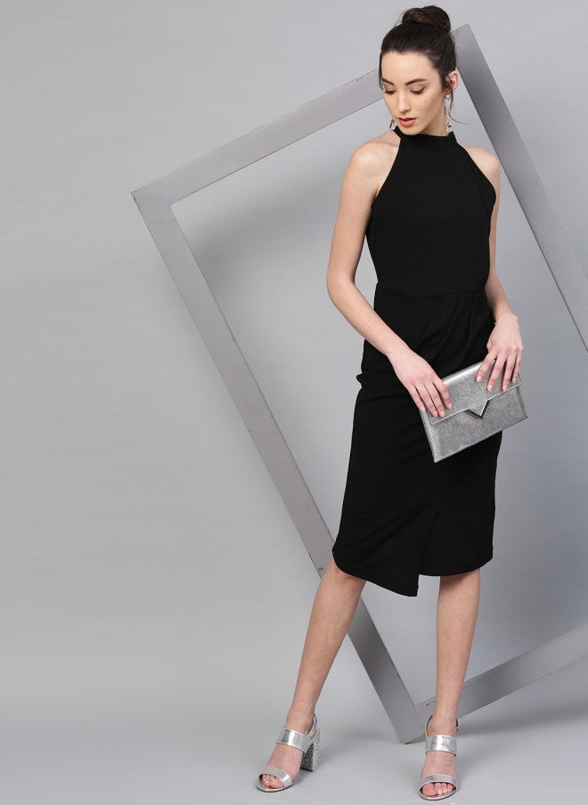 Athena Black Sheath Dress for Women - Image 1