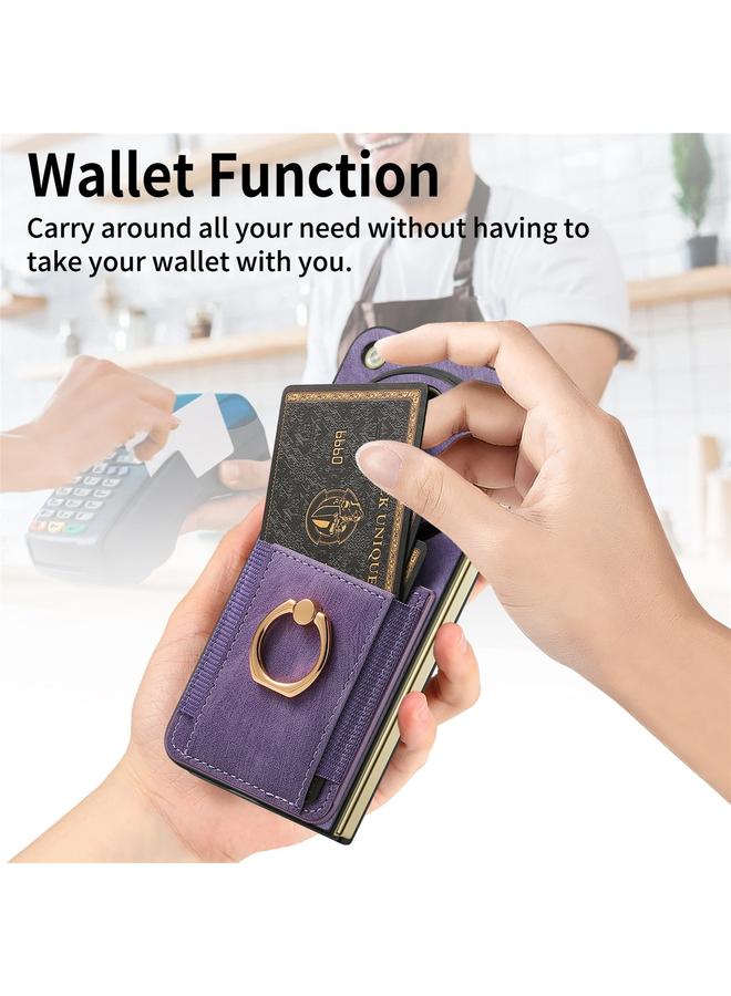 اس-توب جراب لهاتف OPPO Find N3 بتصميم كلاسيكي مع حلقة ومحفظة وبطاقات متعددة - Image 3