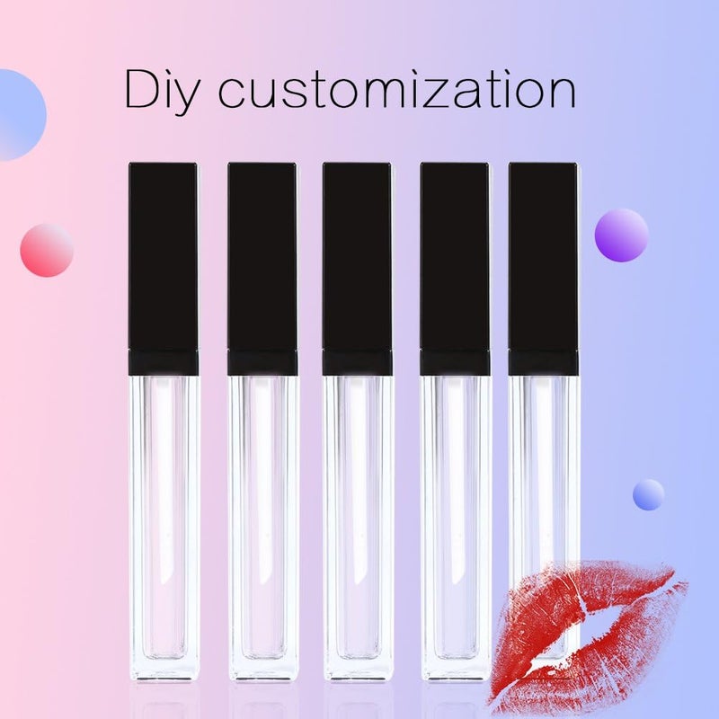 5ml Empty Lipgloss Bottles 5/10 / 20 pcs | Leak - Proof Plastic Tubes with Brush | Refillable Containers for Lip Gloss/Eyelash Growth Solution/Essential Oils - Image 2