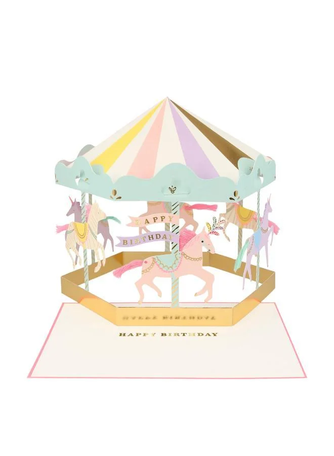 Meri Meri Carousel Stand-Up Birthday Card