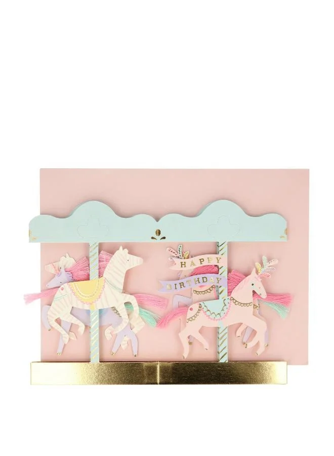 Meri Meri Carousel Stand-Up Birthday Card