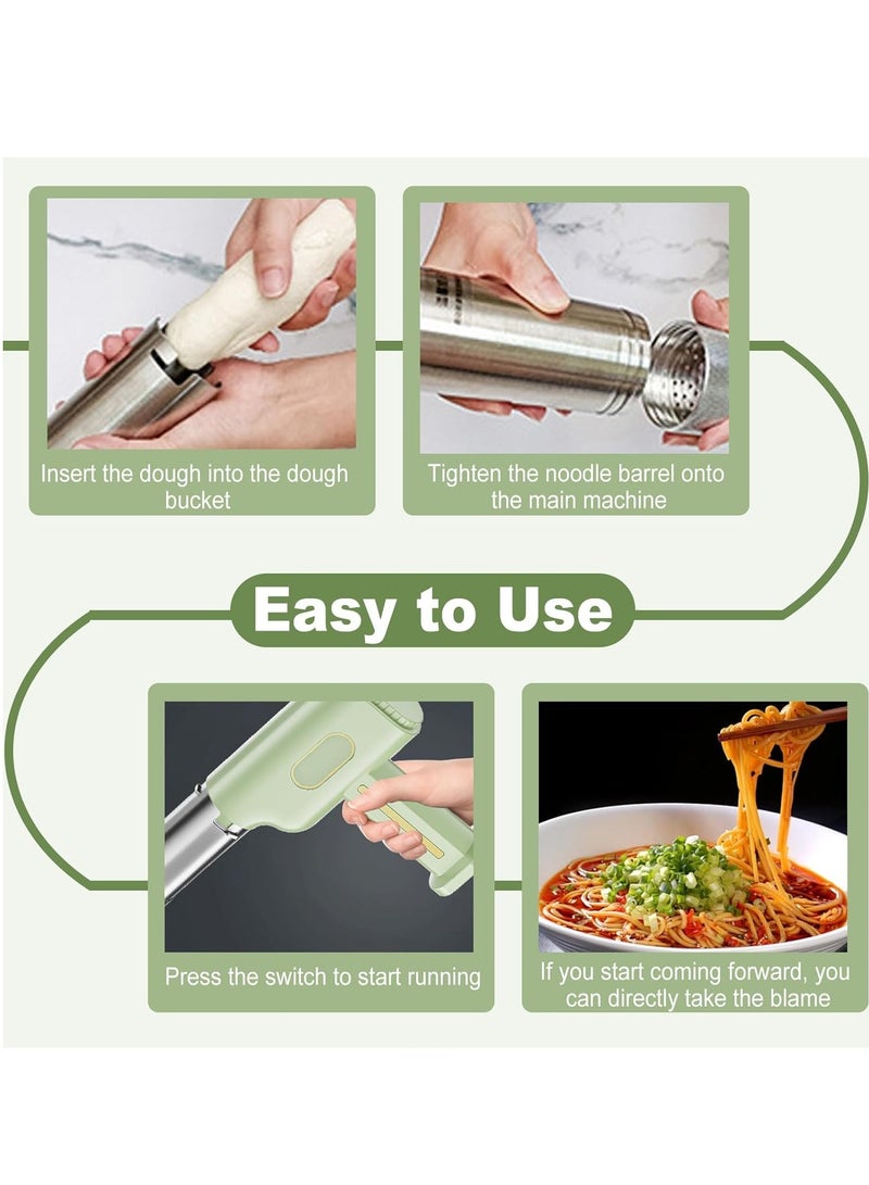 AiQi Electric Pasta Maker, Portable Noodle Maker with 2600mAh Battery, 5 Pasta Moulds, 3 Sausage Heads, Spatula and Measuring Cup, Automatic Noodle Maker for Spaghetti Lasagna - Image 3