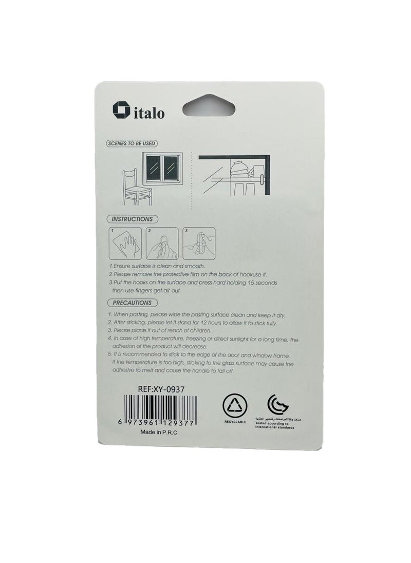 ITALO Pack Of 3 Pcs Sticky Door Hooks  - Image 5