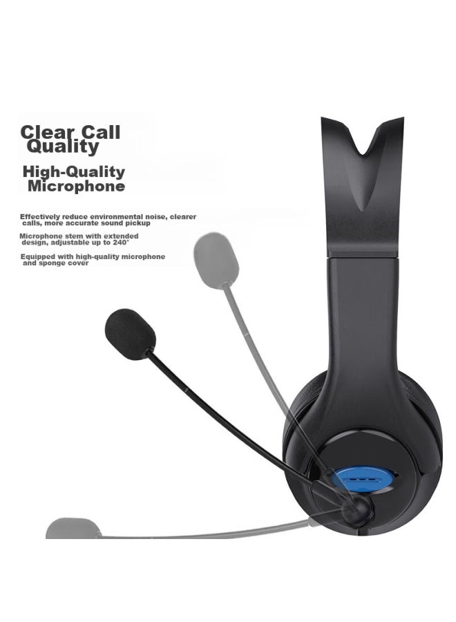 Kovol Wired Computer Headphones Over-ear For Students, Online Cl, Study, Calls, Meetings, English Listening Exams, Postgraduate Entrance Exams Headset With Microphone 3.5mm - Image 3