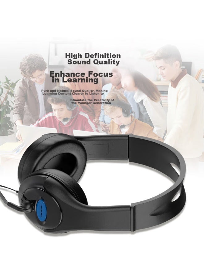 Kovol Wired Computer Headphones Over-ear For Students, Online Cl, Study, Calls, Meetings, English Listening Exams, Postgraduate Entrance Exams Headset With Microphone 3.5mm - Image 2