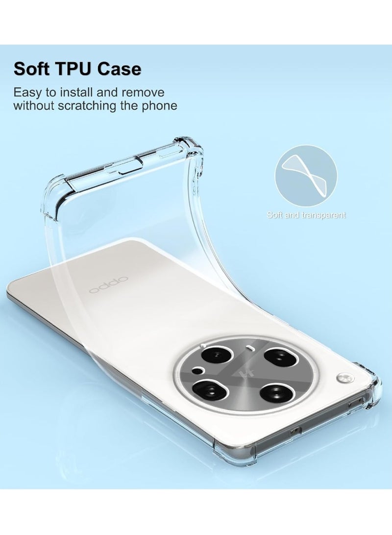 Case for OPPO Find X8 Ultra, Clear Slim Crystal Case Anti-Scratch Bumper Cover Flexible Soft TPU Anti-Fall Reinforced Corner Shockproof Transparent Case for OPPO Find X8 Ultra - Image 4