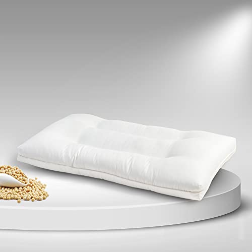 Spread Spain Soyabean Standard Size Pillow with Filling Soyabean Fiber, Orthopedic Bed Pillows, Back Side Sleeper Pillow for Neck and Shoulder Support, Soft, Set of 1, Machine Washable 18" x 27" - Image 4