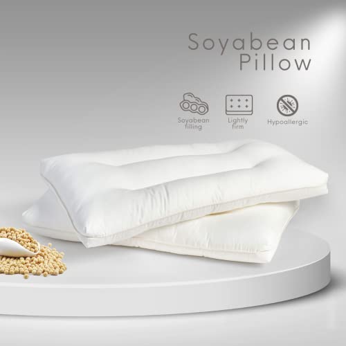 Spread Spain Soyabean Standard Size Pillow with Filling Soyabean Fiber, Orthopedic Bed Pillows, Back Side Sleeper Pillow for Neck and Shoulder Support, Soft, Set of 1, Machine Washable 18" x 27" - Image 3