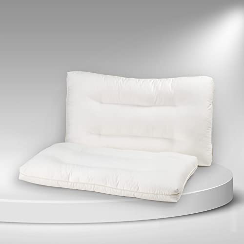 Spread Spain Soyabean Standard Size Pillow with Filling Soyabean Fiber, Orthopedic Bed Pillows, Back Side Sleeper Pillow for Neck and Shoulder Support, Soft, Set of 1, Machine Washable 18" x 27" - Image 1
