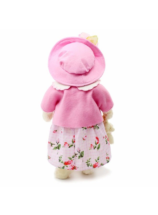 oits cute Teddy Bears Baby Cute Soft Plush Stuffed Animal Toy for Girl Women 16" (White Bear Wearing Pink Floral Dress) - Image 3