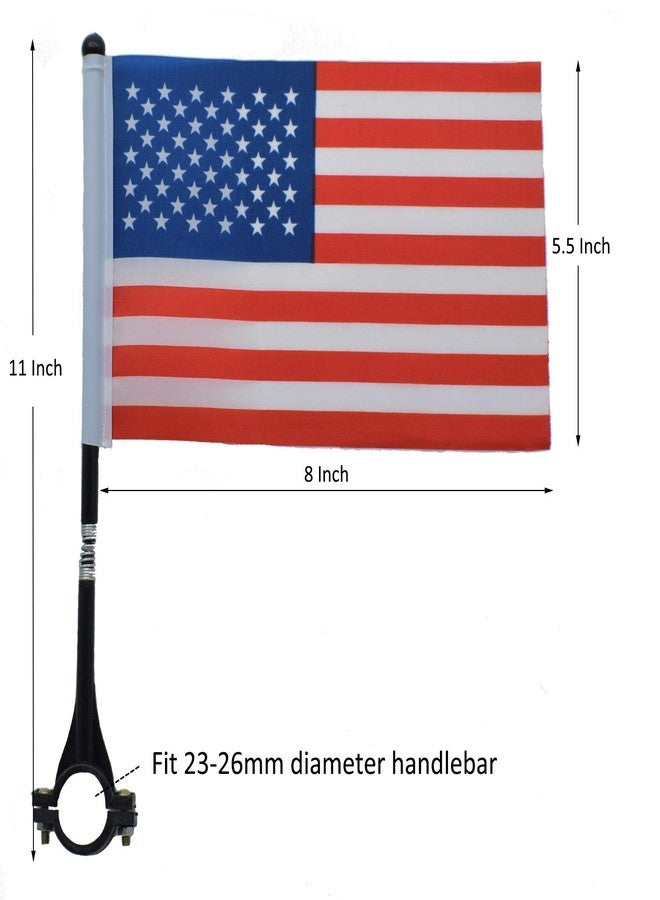 catin Patriotic Bike Streamers and American Flag for Bicycle Handlebar 4th of July Bike Decorations, Red Blue White - Image 3